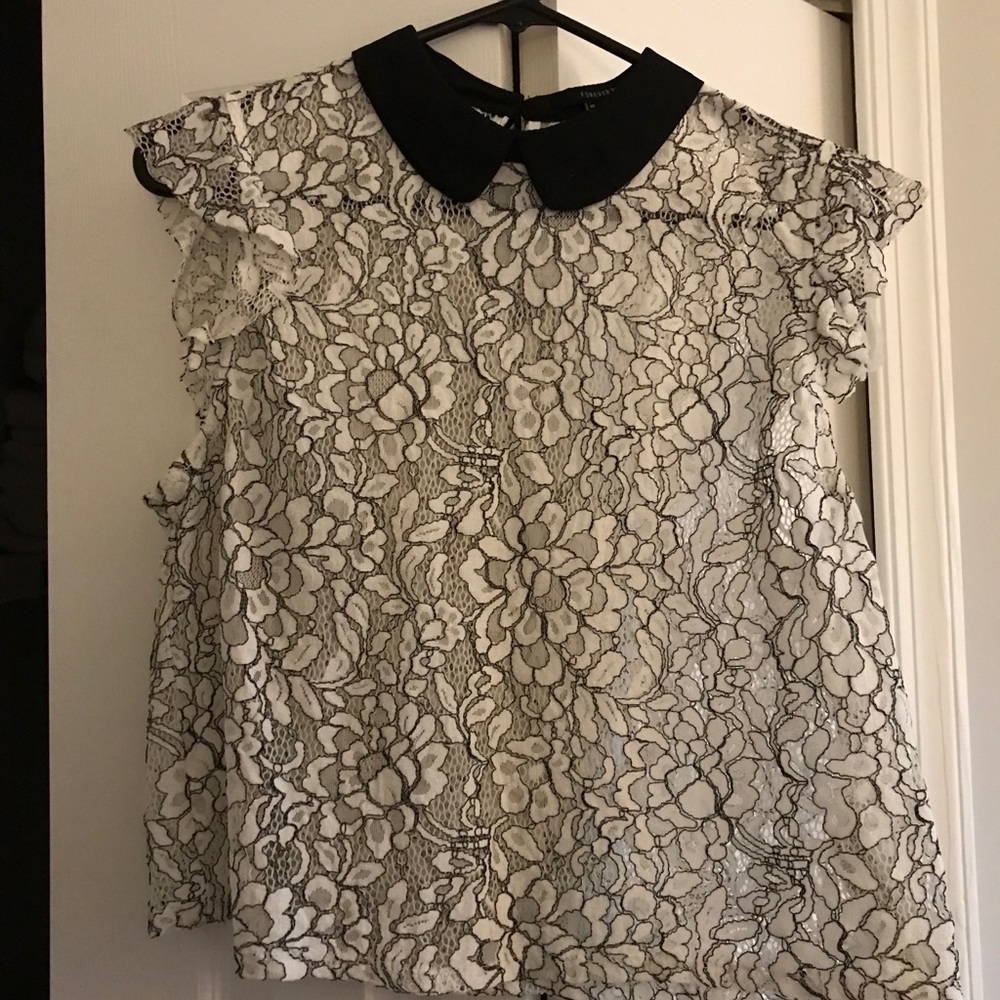 Floral Peter Pan Collar Top